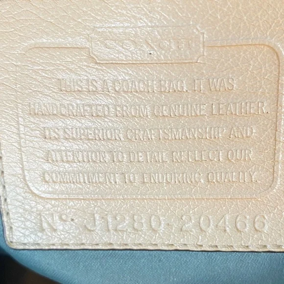 Coach Ivory Leather Tote with Gold Chain and Leather Straps Retail Style 20466 - Picture 10 of 16